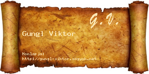 Gungl Viktor névjegykártya